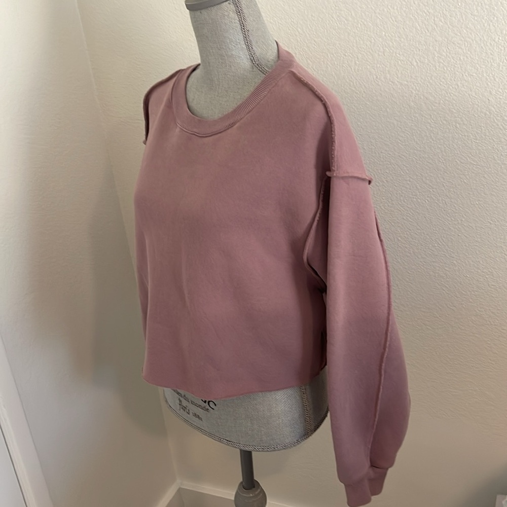 Pink/Mauve Crop Sweatshirt